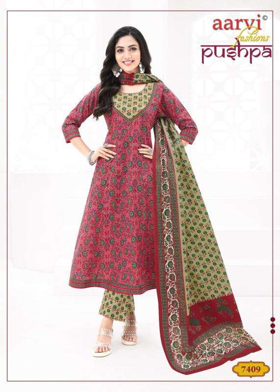 Pushpa Vol 1 By Aarvi Cotton Printed Kurti With Bottom Dupatta Orders In India